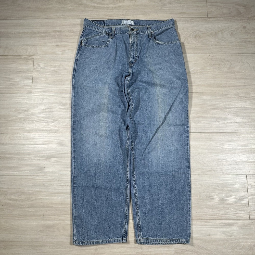 Vintage Y2K Levi's SilverTab Mens 34X32 Baggy Wide‎ Leg Loose Jeans Blue Skater